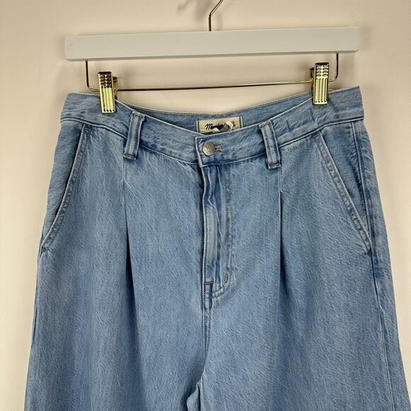Madewell The Harlow Wide Leg Jean Airy Denim Blue High Waisted Pockets US 27 - Picture 9 of 13